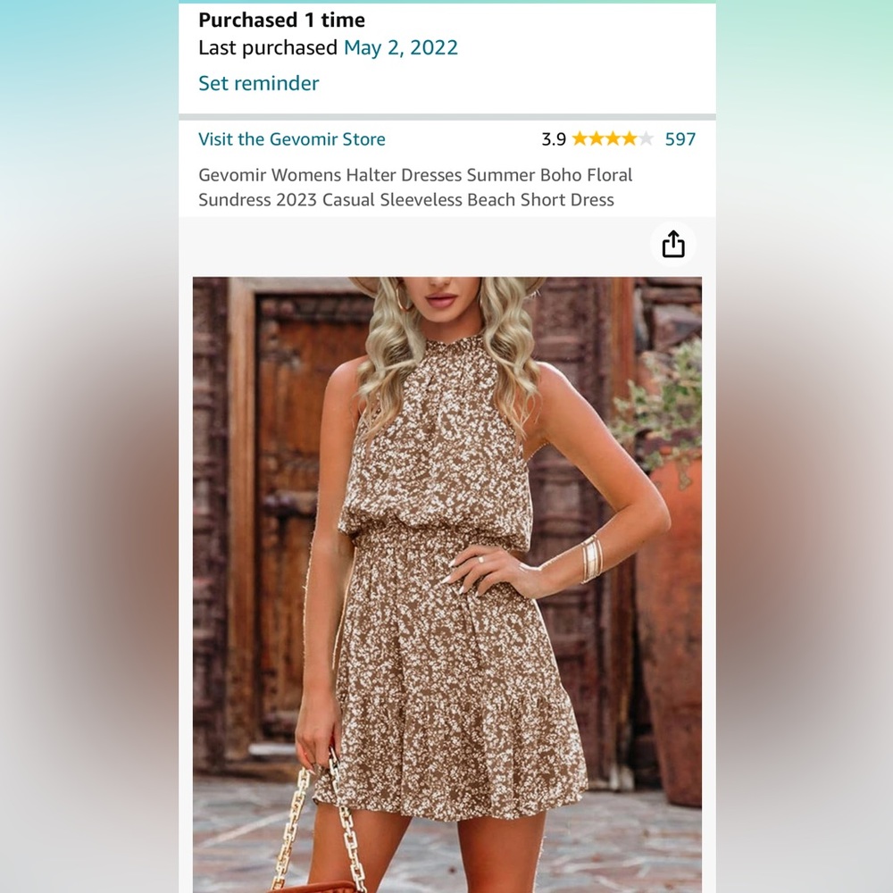 Amazon dress. Wore it once.